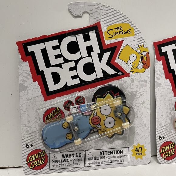 NEW Tech Deck 2025 Santa Cruz The Simpsons Marge Maggie RARE Skateboard LOT OF 2 - Picture 2 of 4